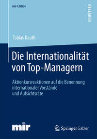 Vorderes Coverbild Die Internationalität von Top-Managern