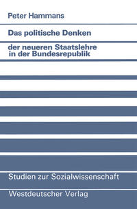 Vorderes Coverbild Das politische Denken der neueren Staatslehre in der Bundesrepublik
