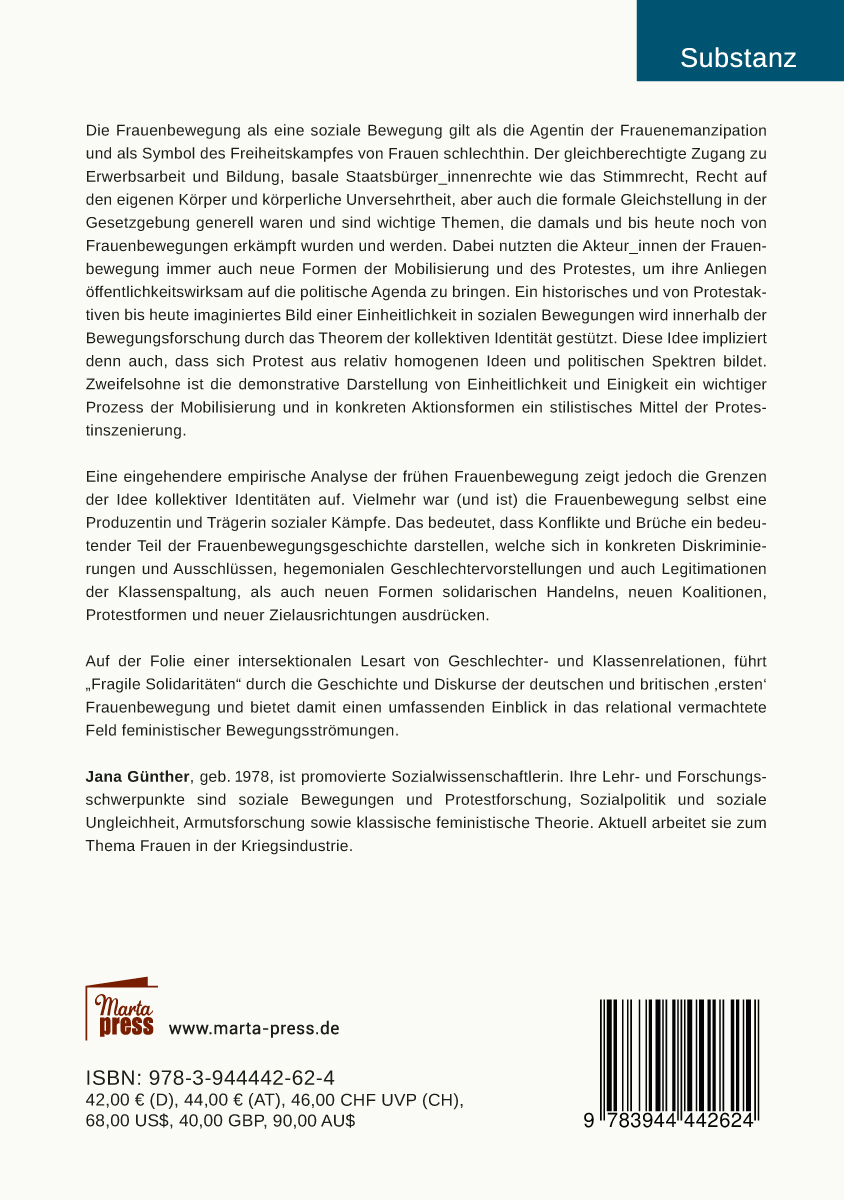 Rückseitencover Fragile Solidaritäten