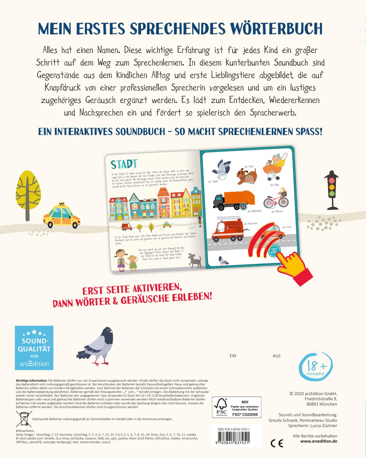 Rückseitencover Mein sprechendes Soundbuch – Erste Wörter