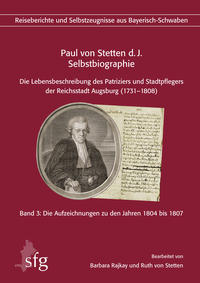 Vorderes Coverbild Paul von Stetten d. J. – Selbstbiographie