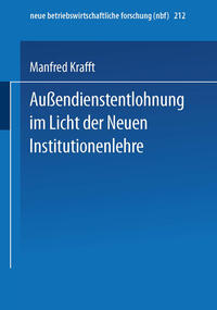 Vorderes Coverbild Außendienstentlohnung im Licht der Neuen Institutionenlehre