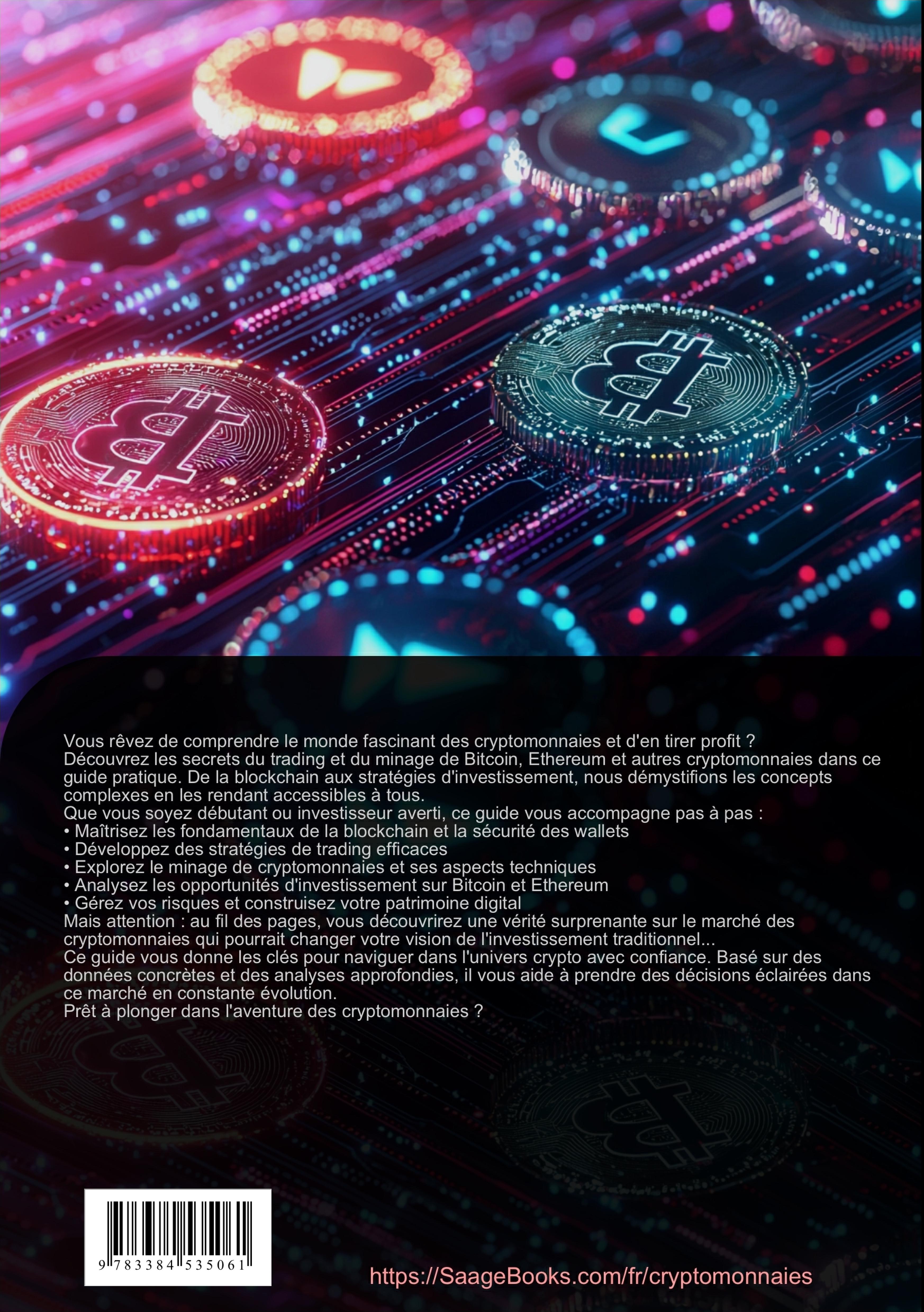 Rückseitencover Cryptomonnaie: Guide du Trading et Minage de Cryptomonnaies