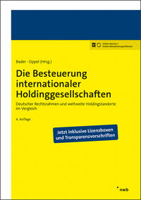 Vorderes Coverbild Die Besteuerung internationaler Holdinggesellschaften