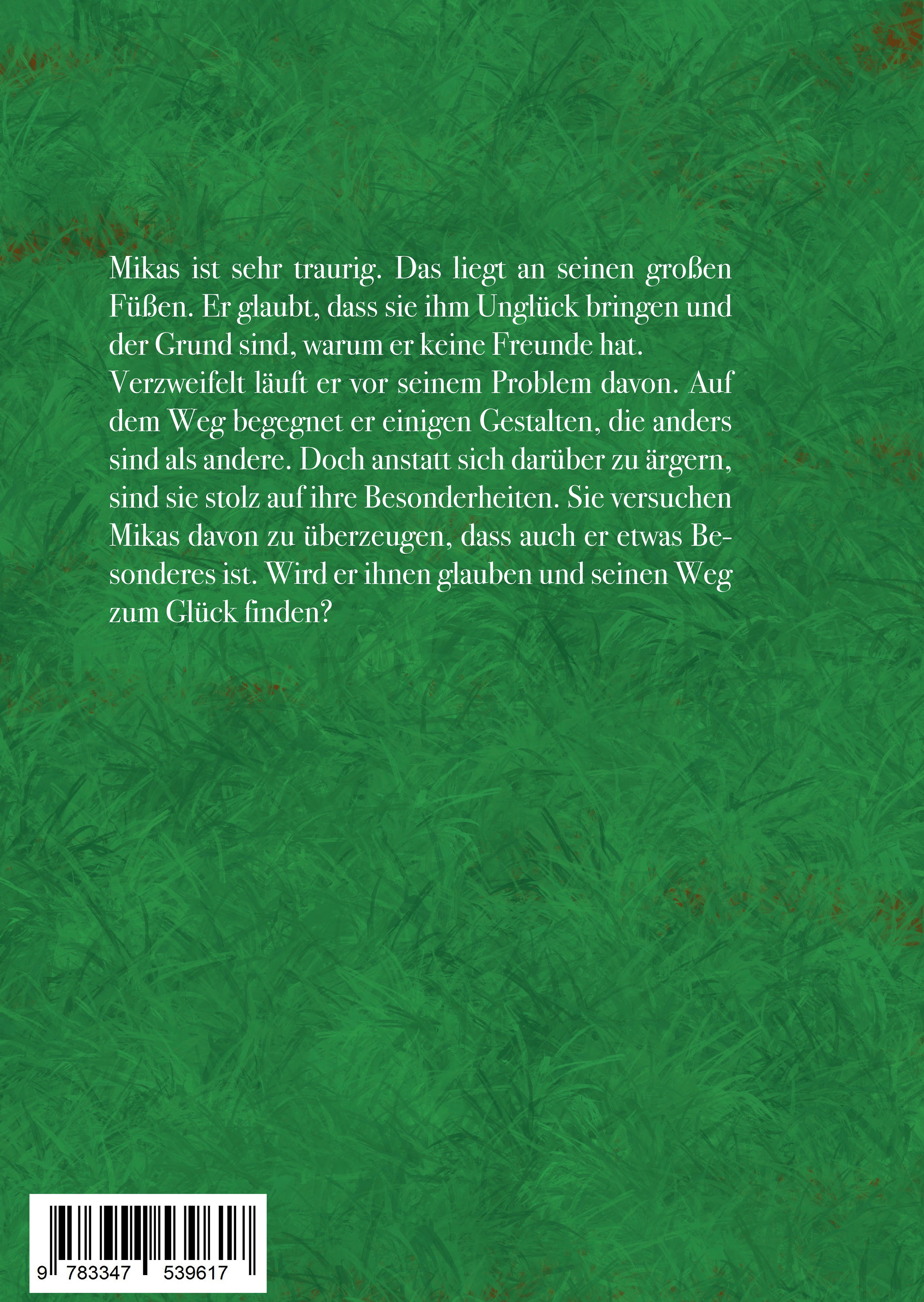 Rückseitencover Mikas mit den großen Füßen