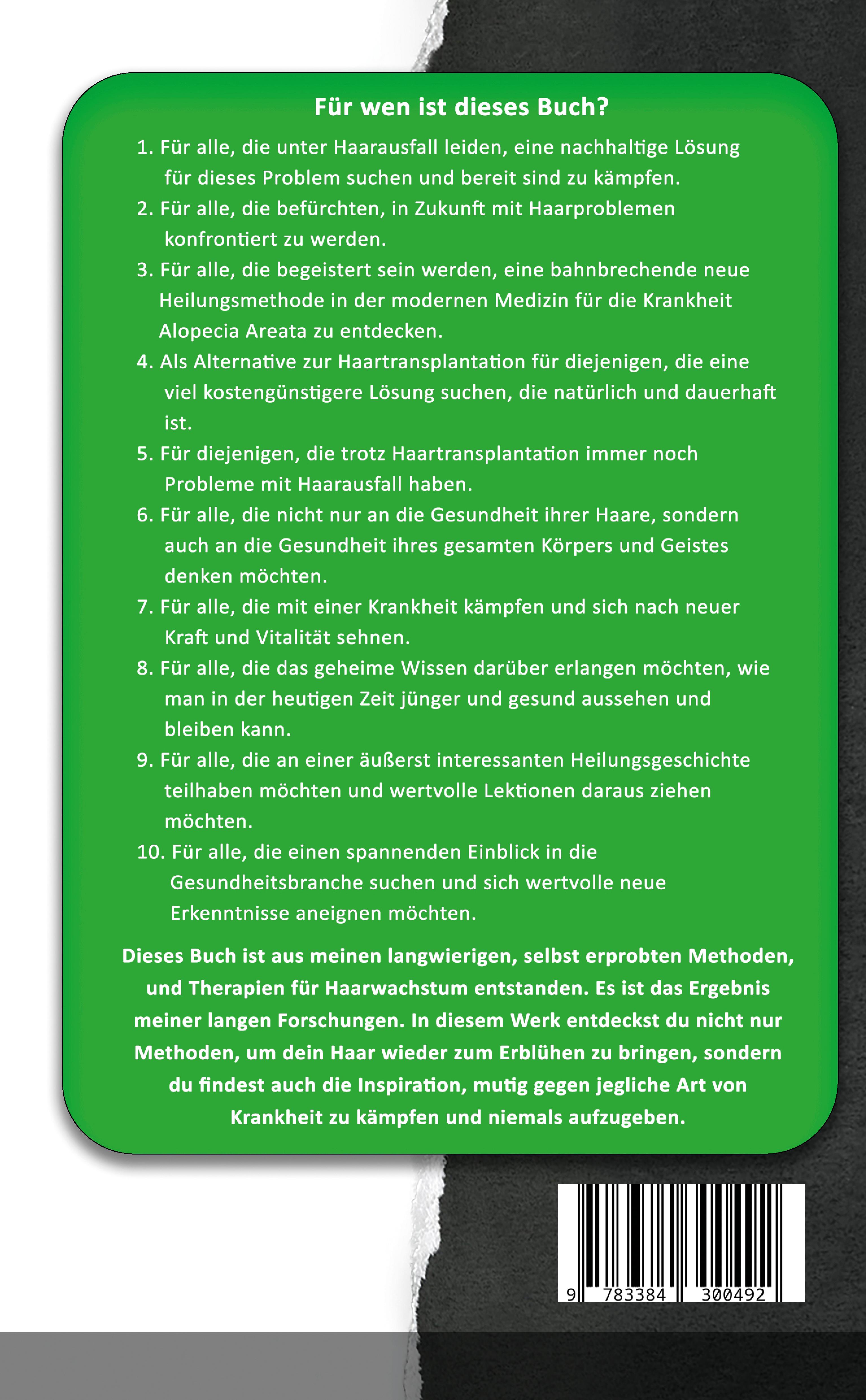 Rückseitencover DAS IST EIN WUNDER SAGTE MEIN ARZT