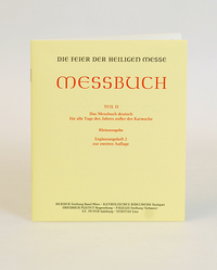 Vorderes Coverbild Die Feier der Heiligen Messe. Messbuch Teil II: