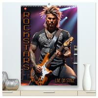 Vorderes Coverbild Rockstars - Live on Stage (hochwertiger Premium Wandkalender 2025 DIN A2 hoch), Kunstdruck in Hochglanz