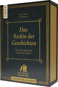 Vorderes Coverbild Die Rätselbibliothek. Adventskalender – Das Archiv der Geschichten: Mit 24 Escape-Rätseln durch den Advent