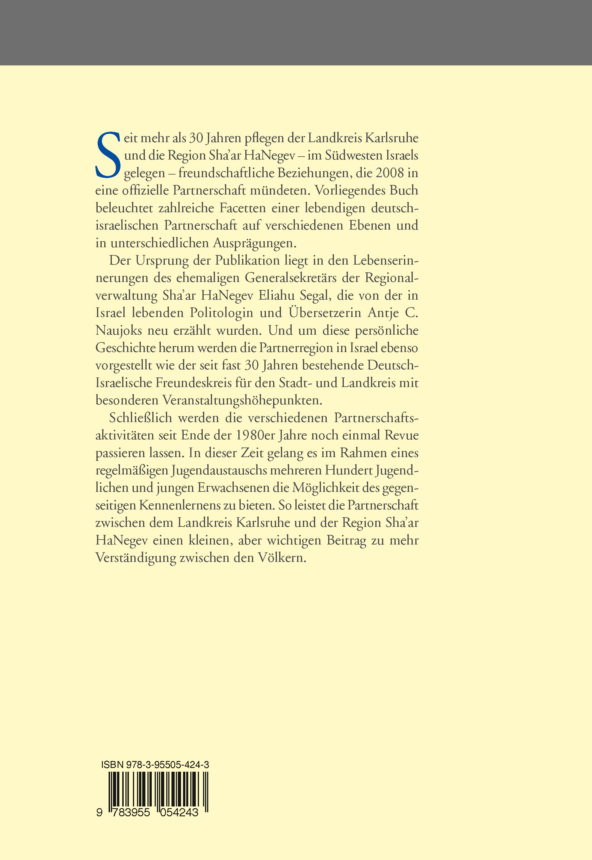 Rückseitencover Landkreis Karlsruhe und Sha’ar HaNegev