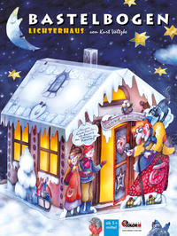 Vorderes Coverbild Lichterhaus Hänsel und Gretel mit Hexe Bastelbogen