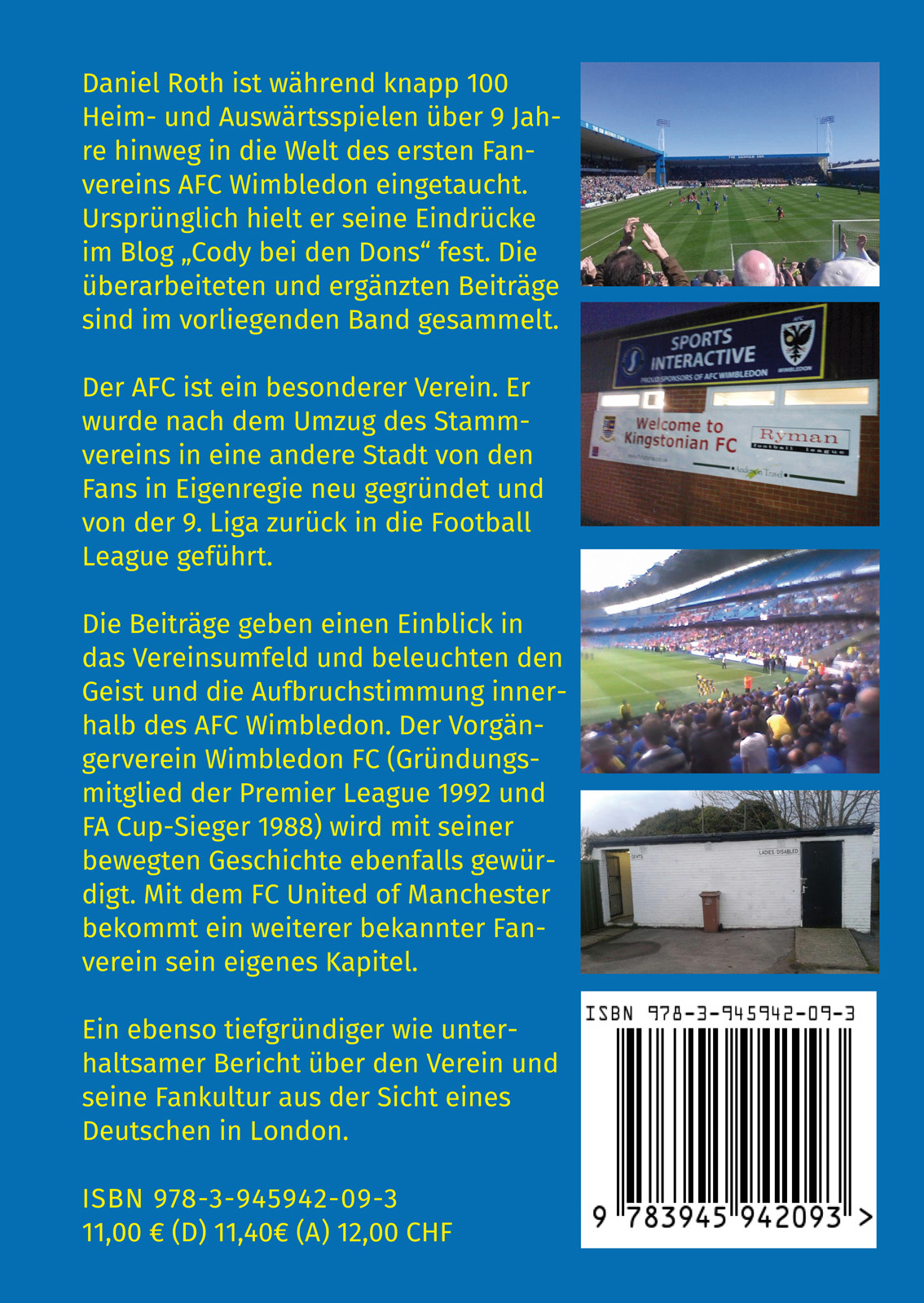 Rückseitencover Meine Zeit beim AFC Wimbledon