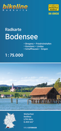 Vorderes Coverbild Radkarte Bodensee (RK-BW08)