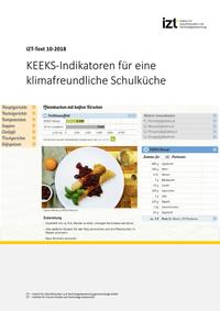 Vorderes Coverbild KEEKS-Indikatoren für eine klimafreundliche Schulküche