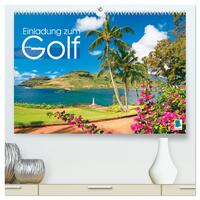 Vorderes Coverbild Einladung zum Golf (hochwertiger Premium Wandkalender 2025 DIN A2 quer), Kunstdruck in Hochglanz