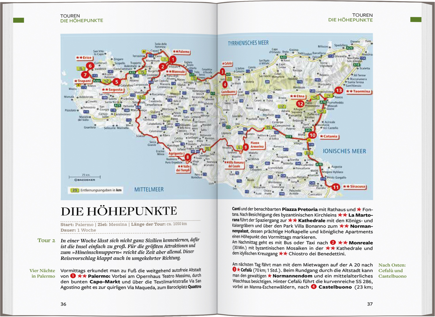 Beispielinhalt (Bild) Baedeker Reiseführer Sizilien