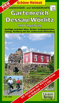 Vorderes Coverbild Radwander- und Wanderkarte Gartenreich Dessau-Wörlitz und Umgebung