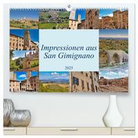 Vorderes Coverbild Impressionen aus San Gimignano (hochwertiger Premium Wandkalender 2025 DIN A2 quer), Kunstdruck in Hochglanz