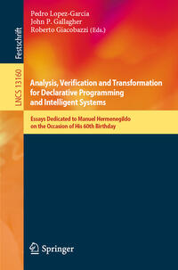 Vorderes Coverbild Analysis, Verification and Transformation for Declarative Programming and Intelligent Systems