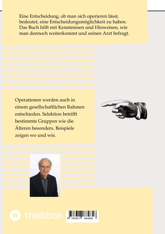 Rückseitencover Vorsicht Operation