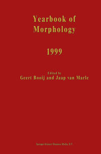 Vorderes Coverbild Yearbook of Morphology 1999