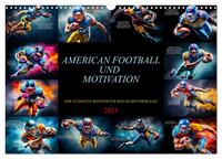 Vorderes Coverbild American Football und Motivation (Wandkalender 2025 DIN A3 quer), CALVENDO Monatskalender