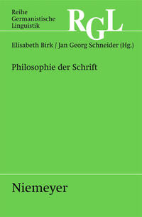 Vorderes Coverbild Philosophie der Schrift