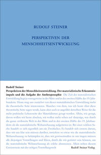 Vorderes Coverbild Perspektiven der Menschheitsentwickelung. Der materialistische Erkenntnisimpuls und die Aufgabe der Anthroposophie