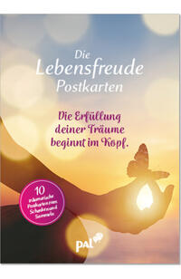 Vorderes Coverbild Die Lebensfreude-Postkarten. Die Erfüllung deiner Träume beginnt im Kopf