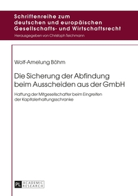 Vorderes Coverbild Die Sicherung der Abfindung beim Ausscheiden aus der GmbH