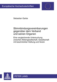 Vorderes Coverbild Stimmbindungsvereinbarungen gegenüber dem Verband und seinen Organen