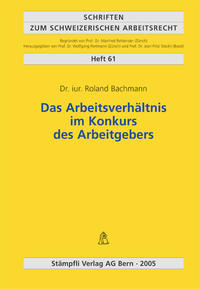 Vorderes Coverbild Das Arbeitsverhältnis im Konkurs des Arbeitgebers
