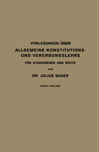 Vorderes Coverbild Vorlesungen Über Allgemeine Konstitutions- und Vererbungslehre