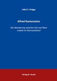 Vorderes Coverbild Alfred Kantorowicz