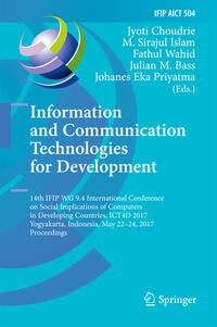 Vorderes Coverbild Information and Communication Technologies for Development