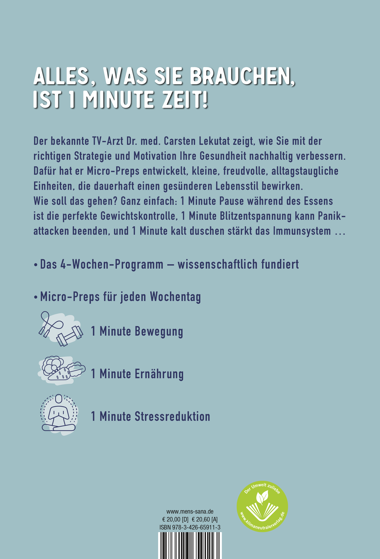 Rückseitencover Die 1-Minuten-Strategie