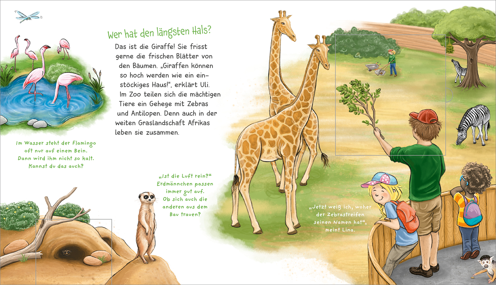 Beispielinhalt (Bild) WAS IST WAS Meine Welt Band 8 Im Zoo ist was los!