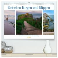 Vorderes Coverbild Zwischen Burgen und Klippen, der Nordosten Schottlands, ein Geheimtipp. (hochwertiger Premium Wandkalender 2025 DIN A2 quer), Kunstdruck in Hochglanz