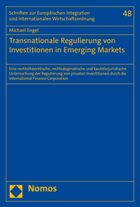 Vorderes Coverbild Transnationale Regulierung von Investitionen in Emerging Markets