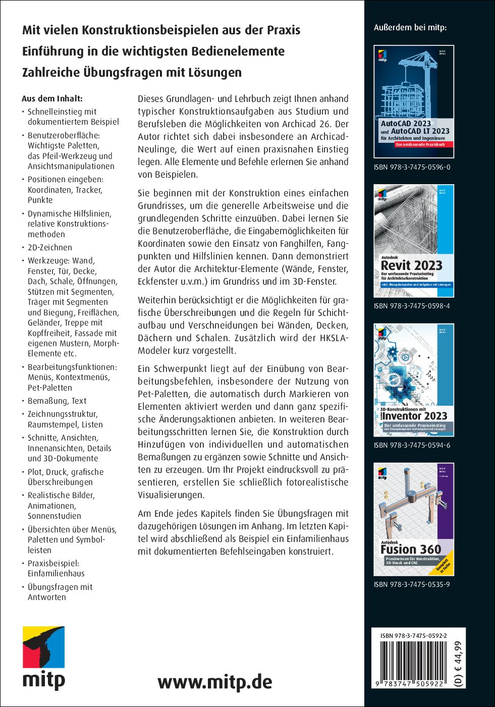 Rückseitencover Archicad 26