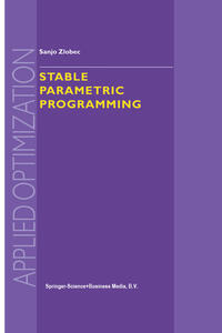 Vorderes Coverbild Stable Parametric Programming