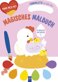 Vorderes Coverbild Magisches Malbuch - Cover rosa (Huhn)