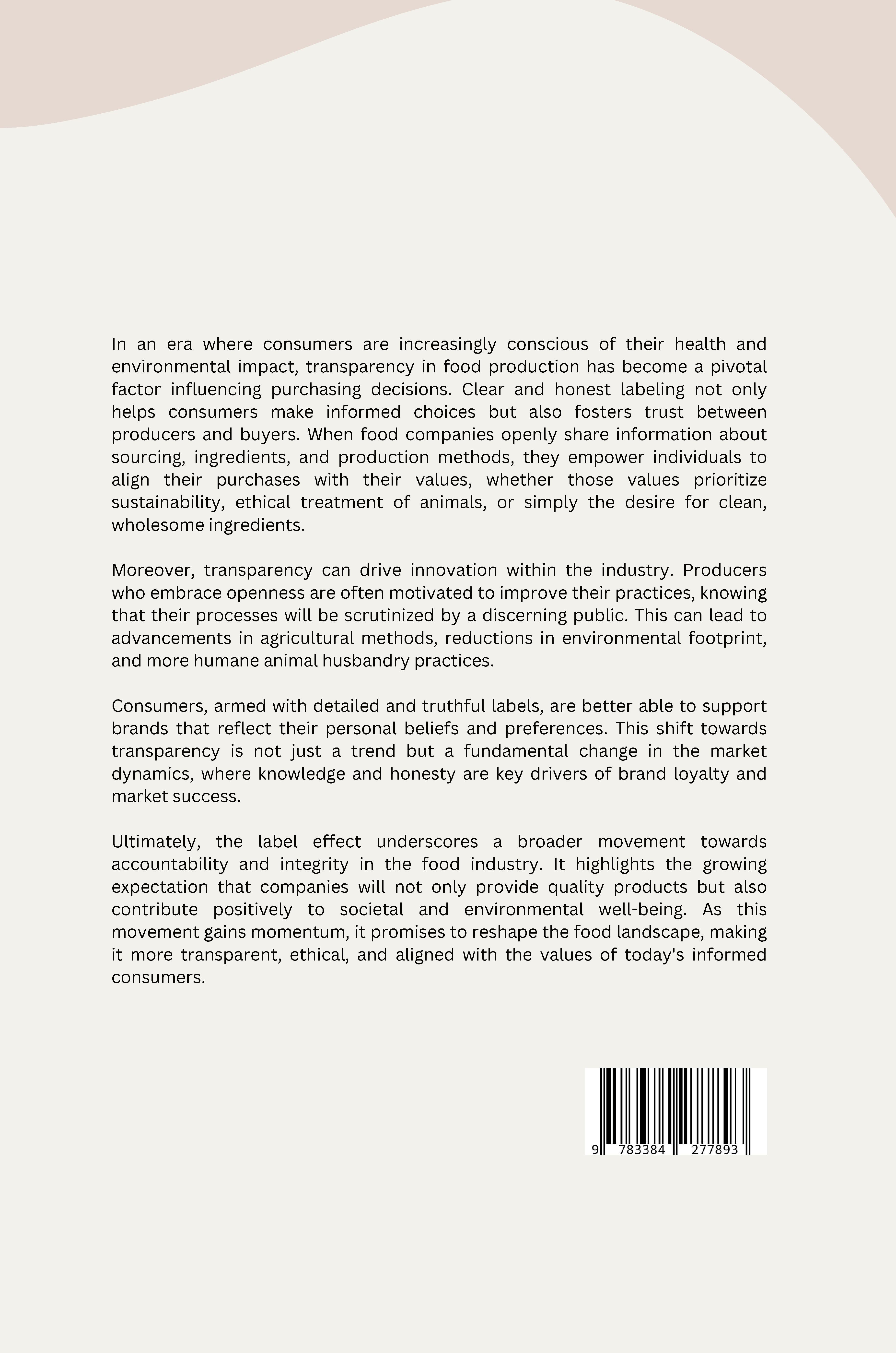 Rückseitencover The Label Effect: How Transparency Drives Consumer Choice in Food Production