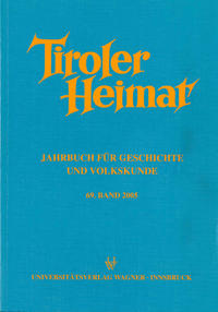 Vorderes Coverbild Tiroler Heimat 69 (2005)