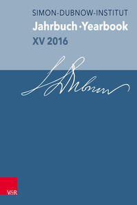 Vorderes Coverbild Jahrbuch des Simon-Dubnow-Instituts / Simon Dubnow Institute Yearbook XV/2016