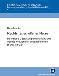Vorderes Coverbild Rechtsfragen offener Netze