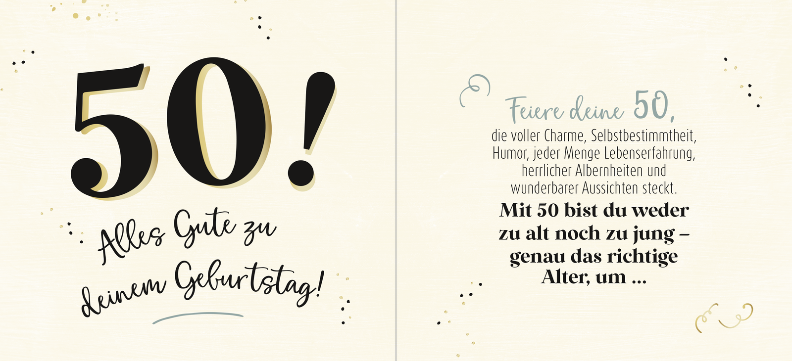 Beispielinhalt (Bild) 50 - Genau das richtige Alter, um ...