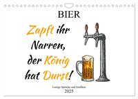 Vorderes Coverbild Bier - Lustige Sprüche und Grafiken (Wandkalender 2025 DIN A4 quer), CALVENDO Monatskalender