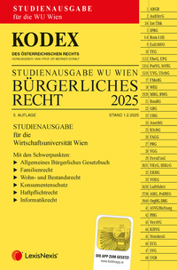 Vorderes Coverbild KODEX Bürgerliches Recht für die WU 2025 - inkl. App