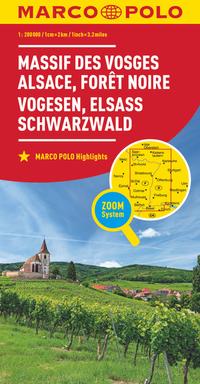 Vorderes Coverbild MARCO POLO Regionalkarte Vogesen, Elsass, Schwarzwald 1:200.000